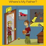 Cover image of a young boy holding a basketball and looking at his reflection in the mirror as if he is a young prince holding a sword... a king in the making.