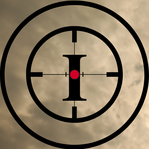 Image of Status I AM logo, a capital I in the center of a target with a red dot at the heart.
