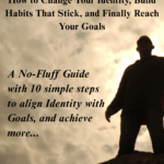 Book cover with a silhouette of a man on a mountain